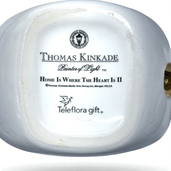 Vintage 1990s Thomas Kinkade “Home Is Where The Heart Is” Teapot, Teleflora 28oz - Picture 7 of 9